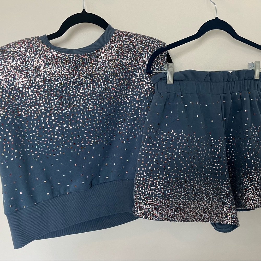 Queen of Sparkles Blue Stars & Stripes Scatter Set